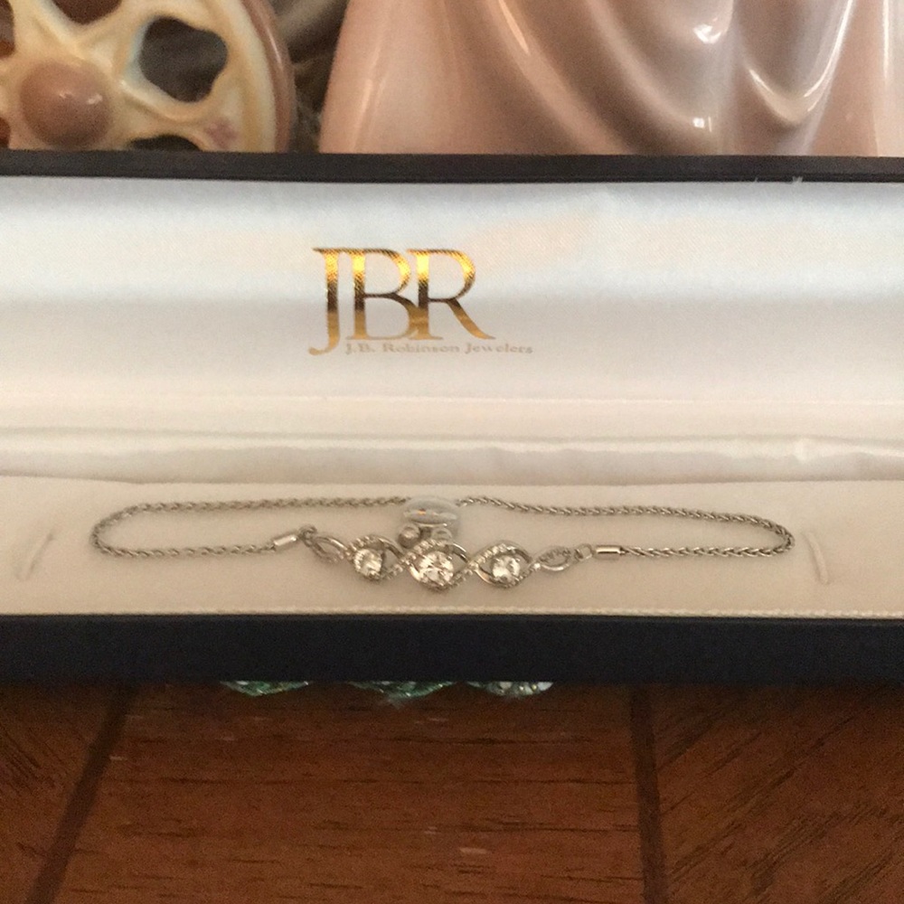 Lab Created white sapphire bracelet